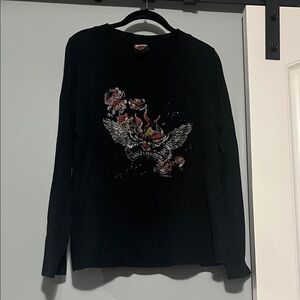 Women’s Harley Davidson 
Black Long Sleeve Graphic Tee